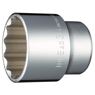 TONE Soquete Ângulo de encaixe Largura entre faces 36mm (12 lados) 4D-36 12.7mm (1/2 ")