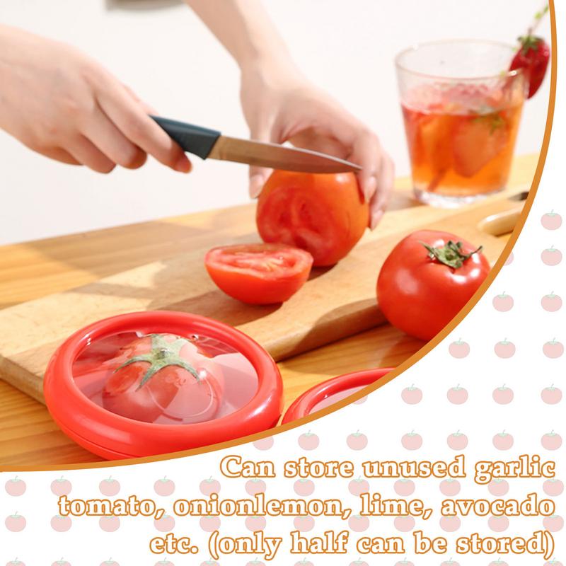 4pcs Food Fruit Vegetable Reusable Airtight Fresh Storage Box for Fruits and Vegetables Avocado Lemon Storage Box Kitchen Gadget