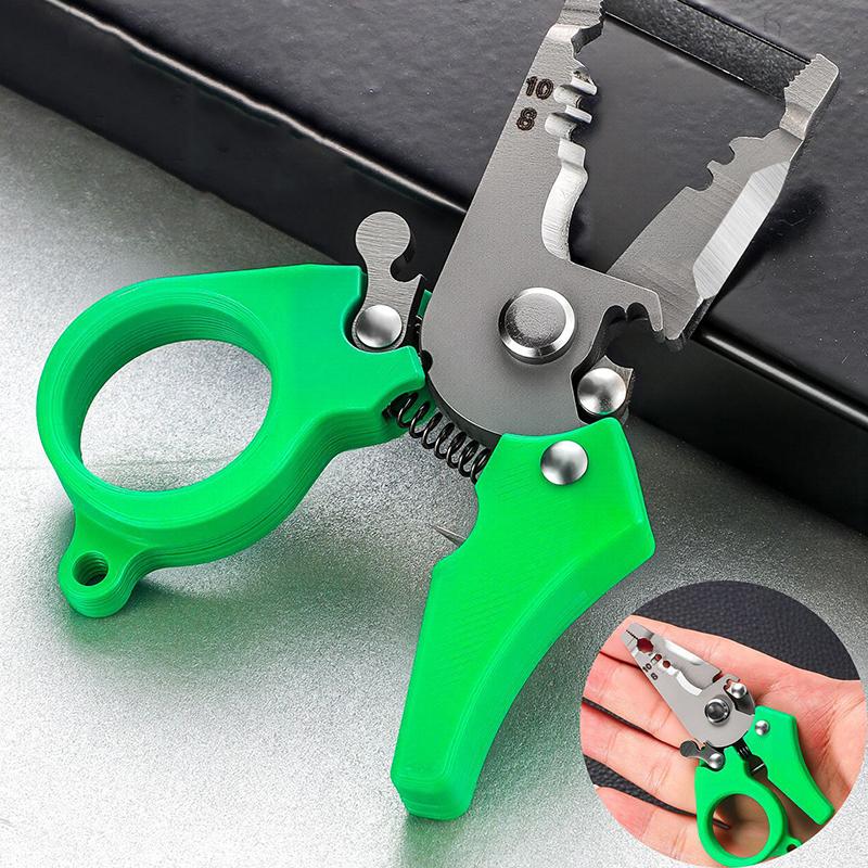 1 Pc Mini Wire Stripper Multi-tool | Cable Scissors with Strip Split Trim Crimp | Professional Hand Tool for