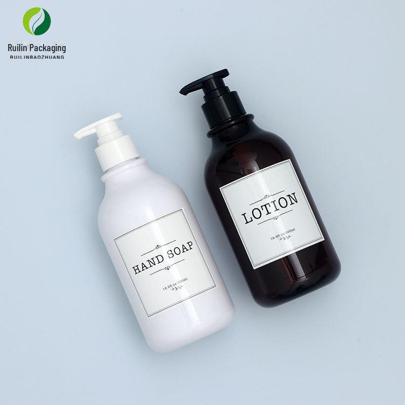 PET Round Shoulder Bottle for Lotion, Shampoo, and Hand Soap - 300ml/500ml