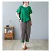 Sets Women Casual T Shirt Ankle Length Pants Summer Vintage Style Loose Pant Suits