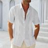 Solid Color Men's Summer New Casual Shirt Versatile and Fashionable Short Sleeved Top