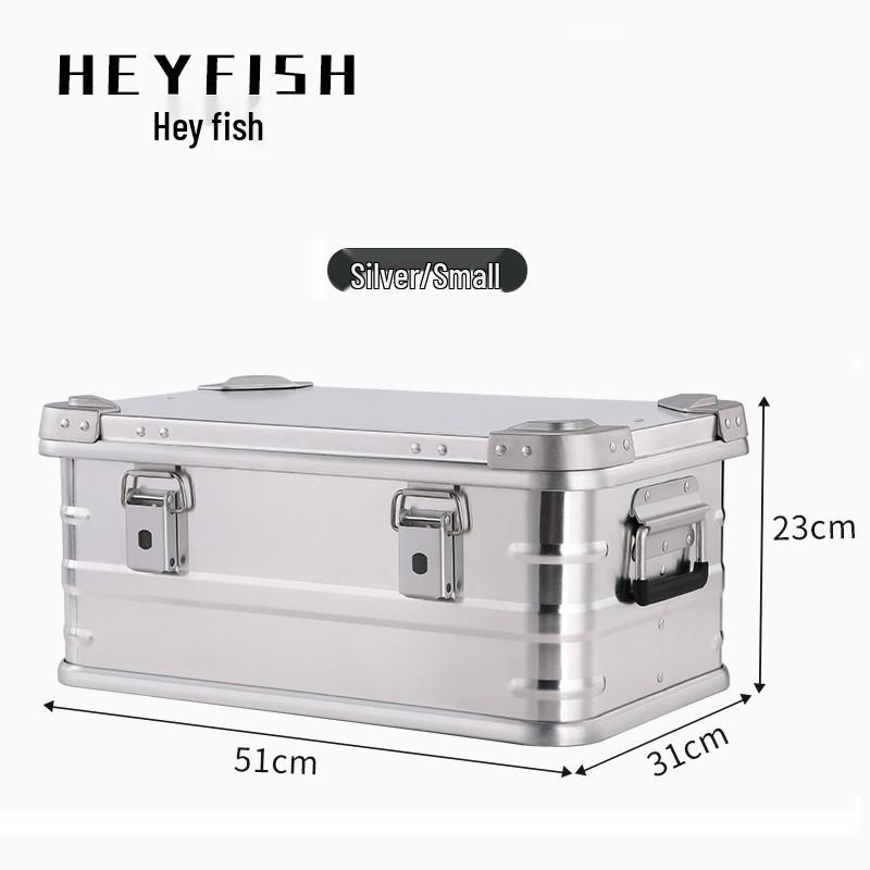 Aluminum Alloy Large Capacity Roof-Mount Camping Storage Box with Lock