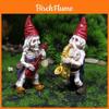 Halloween Skeleton Dwarf Resin Figurine With Music Theme For Party Decor And Giftgiving
