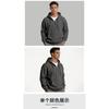 Men S Solid Color Waffle Hooded Half Zip Long Sleeve Pullover Sweatshirt
