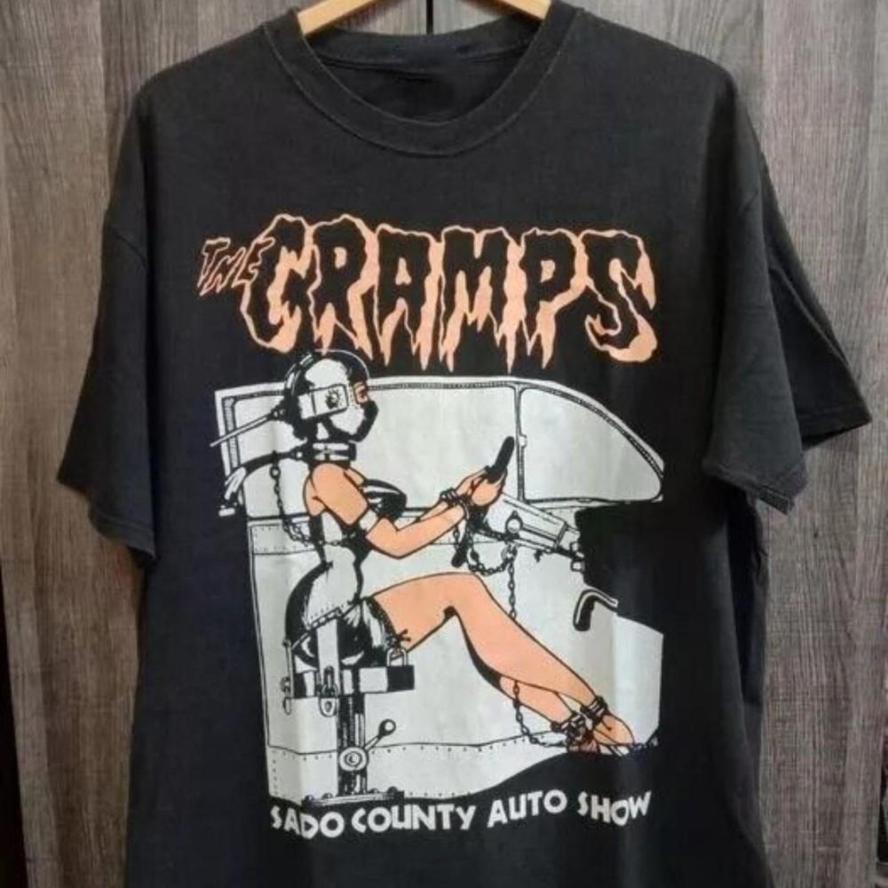 Ретро The Cramps - Автошоу в округе Садо Унисекс Футболка S-5XL Унисекс Футболка S