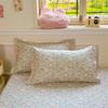 Coton 2pcs Taies d'oreiller Linge de maison Décoratif Housse d'oreiller Imprimé fleurs Mariage Super doux Taie d'oreiller