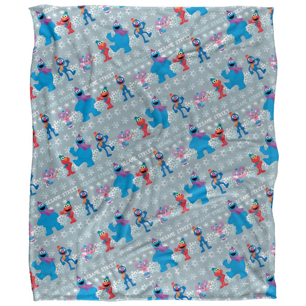 Sesame Street Silky Snow Holiday Supersoft Blanket