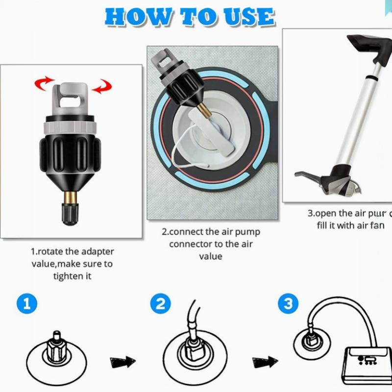 SUP Pump Inflation Adapter Heavy Duty 1Pcs for Paddleboard Kayak Inflatable Raft Boating Surfing Accessories