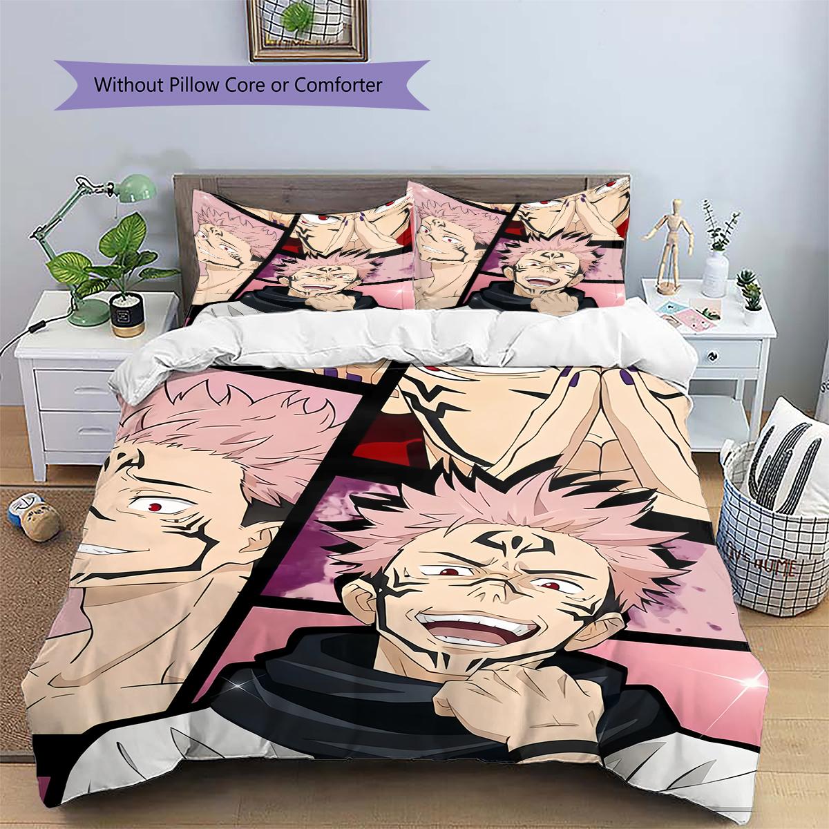 

Jujutsu Kaisen Hero Squad Bedding Set Duvet Cover Pillowcase No Filler, Soft Home Bedroom Decor, Perfect Gift for Fans.chl 135x200cm