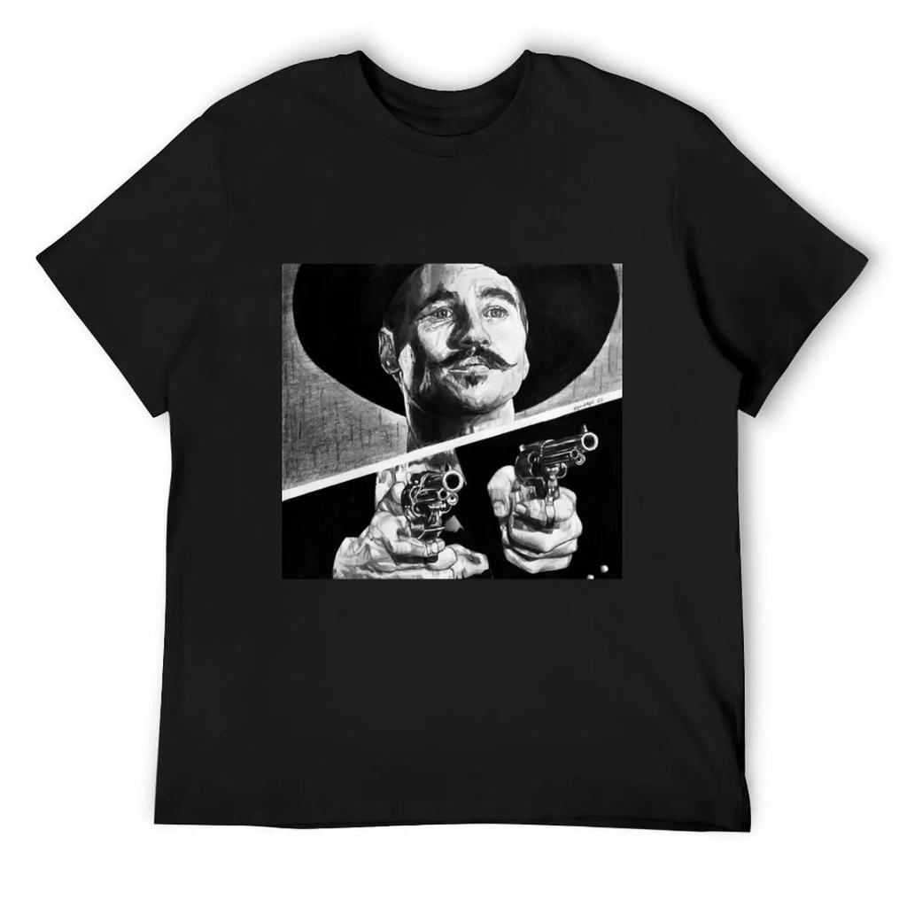 Doc Holliday T-Shirt funny costumes summer clothes summer tops plus sizes black t shirts for men