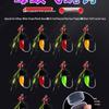 Luminous Mosquito Fly Hook Set with White Strip Feather Lure for Mackerel Fishing