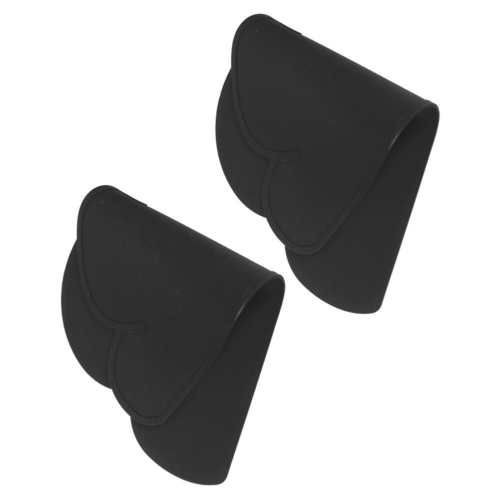 2pcs Children Cloud Shape Placemat Silicone Waterproof Heat Insulation Feeding Plate PlacematBlack