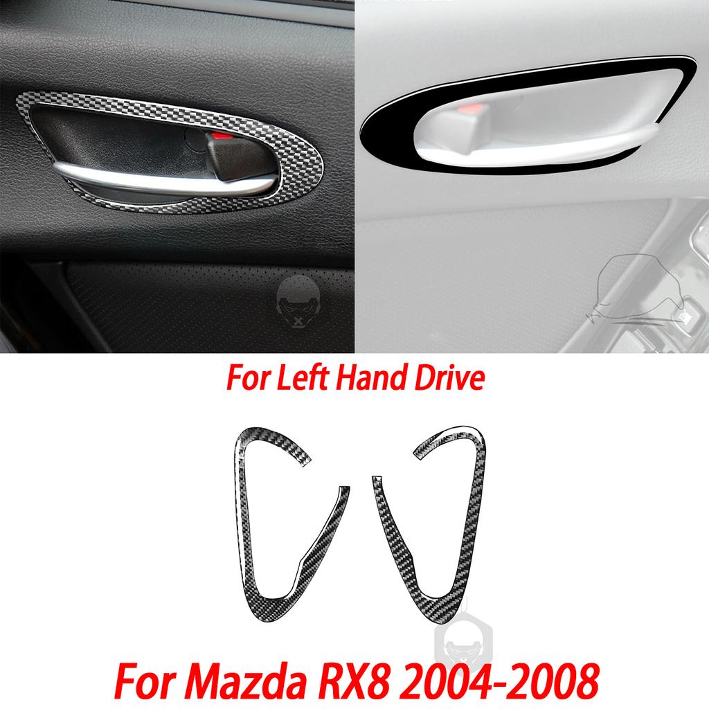 Gloss Black Plastic Car Interior Accessories Sticker AC Radio Door Handle Gear Shift Panel For Mazda RX8 2004-2008 SE3P JM1FE