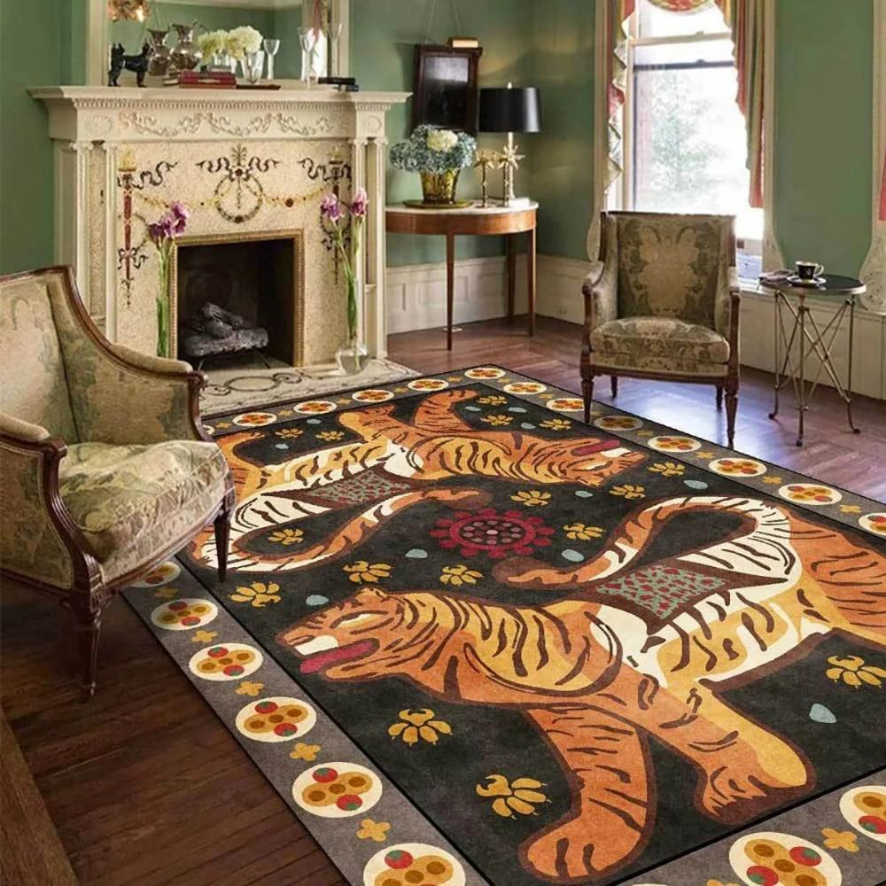 Stylish Animal Print Area Rug Pink Leopard Boho Carpet for Bedroom Living Room Decor Lounge Anti-slip Area Floor Mat Doormat