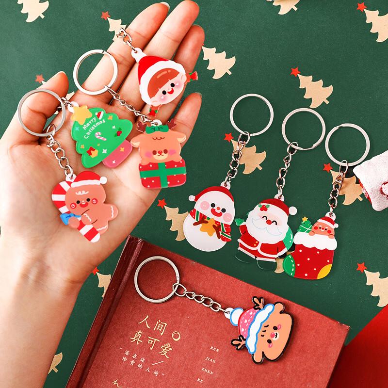 Santa Claus Reindeer Acrylic Christmas Keychain