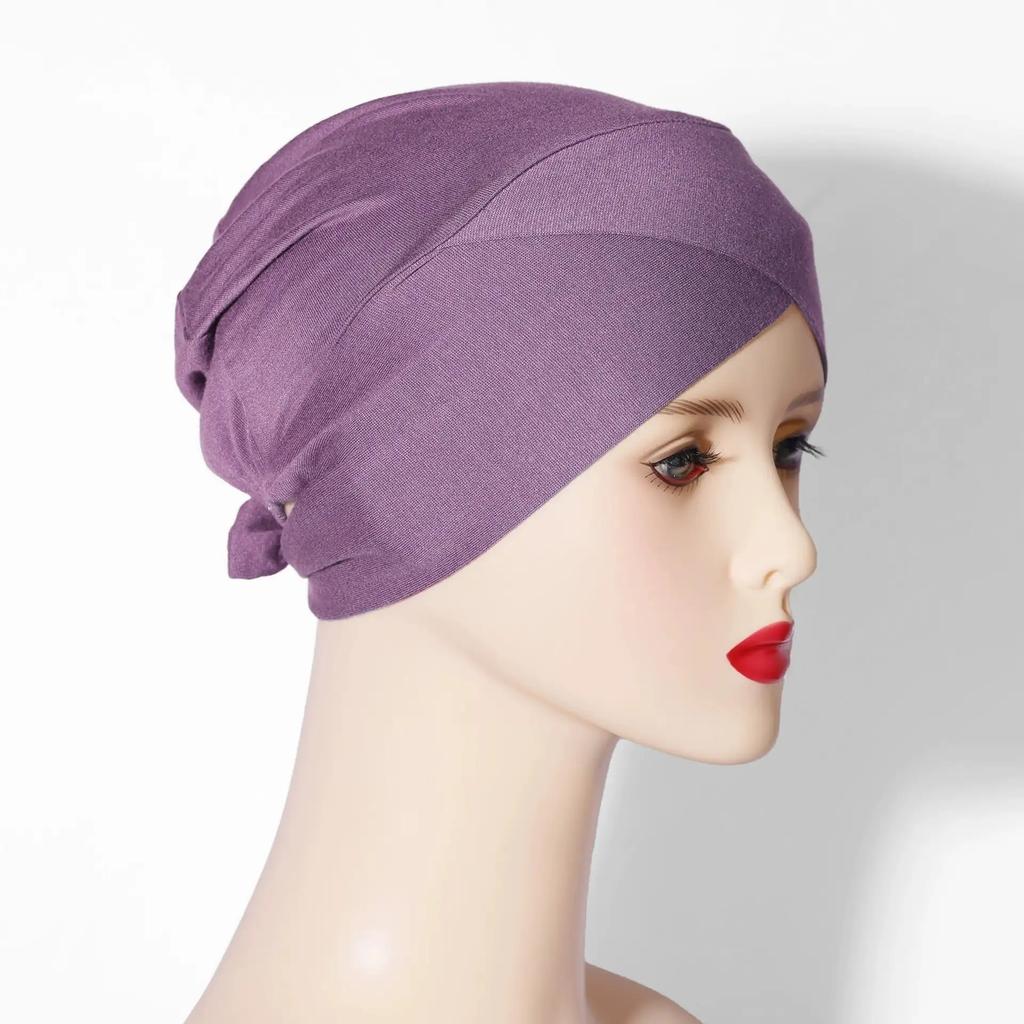 Muslim Inner Cap Hijab For Women Solid Underscarf Hijab Undercap Scarf Turban Hat Islamic Muslim Hijabs Ready To Wear Headcover
