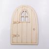 6pcs/set Wooden Mini Fairy Door DIY Painting Ornaments Craft Unpainted Fairy Door Kids Birthday Gift