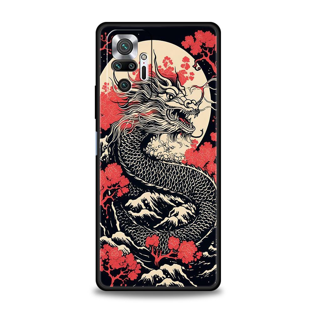 Illusory Color Chinese Dragon Phone Case Cover for Redmi 14C 10C 9 Note 14 13 12 10 11 Pro Plus K40 K50 Pro Plus Soft TPU Shell