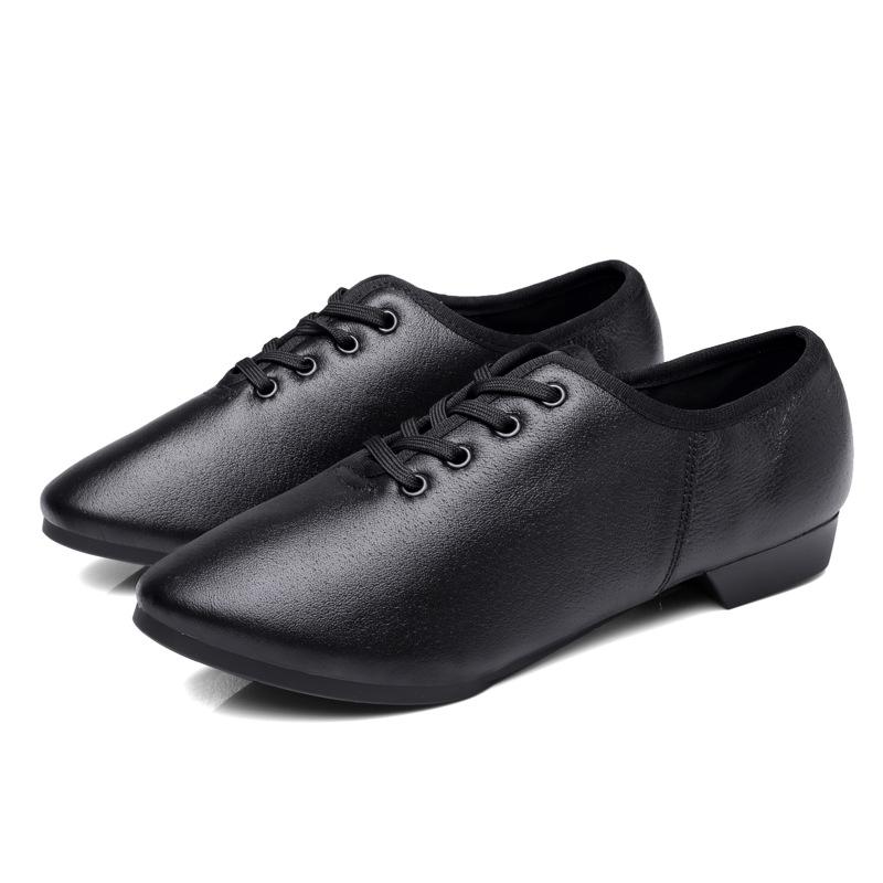 Neue 2cm Flache Sohle Tanzschuhe Echtes Schweinsleder für Ballettlehrer Square Dance Klassisches Üben Sneaker