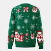 New Christmas cardigan custom autumn and winter European and American loose and versatile men's and women's casual jacquard knitted sweater jacket