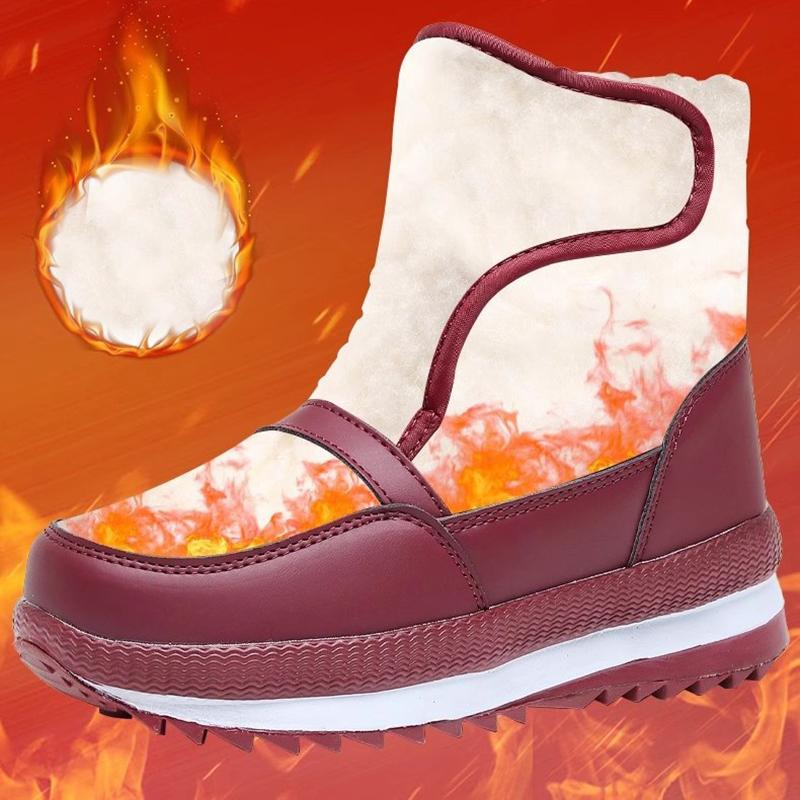 Snow Boots Women's Winter Shoes Middle Aged Elderly Velvet Short Waterproof Non Slip Mother