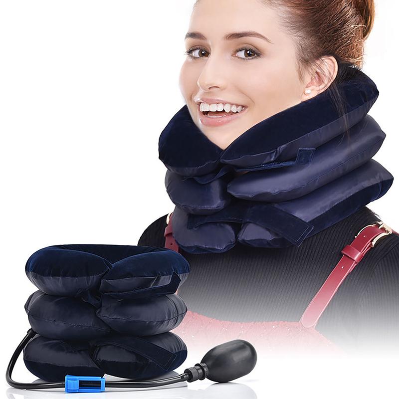 Comfortable Inflatable Air Neck Stretcher Cervical Neck Traction Brace Neck Massage Office For Home Relief Decompression