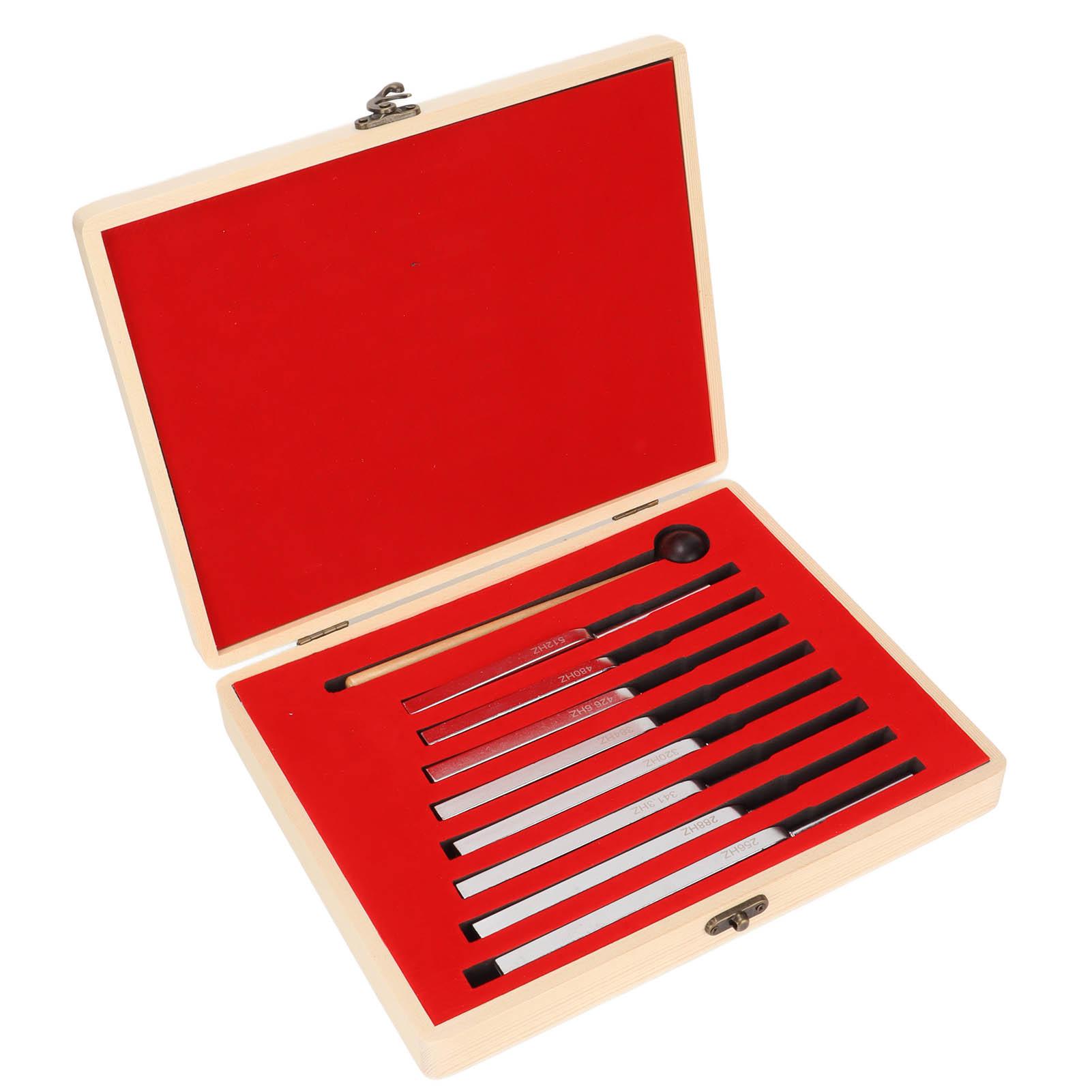 

8 шт. Набор камертонов для чакр из нержавеющей стали с молоточковым приводом 256 288 320 341,3 384