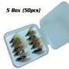 Flies Fly Fishing Lure 10/ 30/50Pcs Fishing Handmade Lures Assortment with Artificial Bait Hooks for Bass Trout Salmon