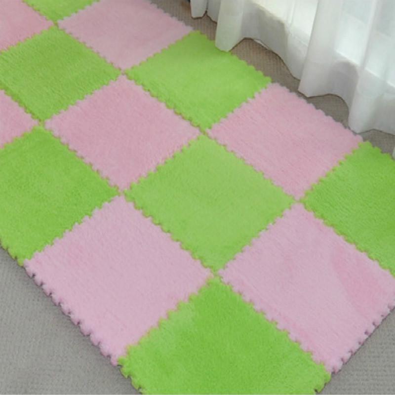 30*30 EVA Splicing Velvet Foam Pad Child Bedroom Treasure Crawling Mat