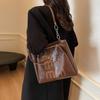 2025 New Fashionable Large-capacity Matte Retro Women's Bag Large-capacity Shoulder Bag Commuter Tote Bag