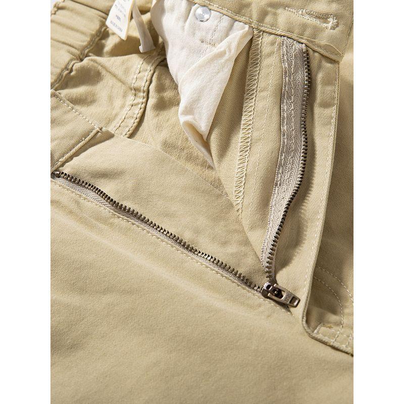 Men's Casual Pants 2024 New Style Washed Pure Cotton Comfortable Pants Trendy Brand Loose Straight Long Pants