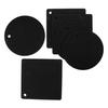 No-brand item 6-piece silicone heat-resistant pot mats non-slip function honeycomb structure pads kitchen cooking insulation countertop protection
