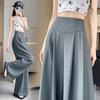 Spring Summer  Lady Korean Solid High Waist Pants Girls Wide Leg Suit Trousers Women Slim Fit Comfortable Daily Slacks