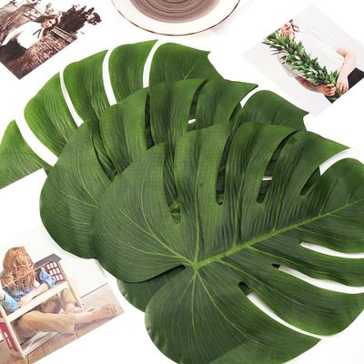 30Pcs Artificial Monstera Leaves Green Simulation Plant Leaves Home Decoration Set Small Medium Large Tropical Leaf Arrangement