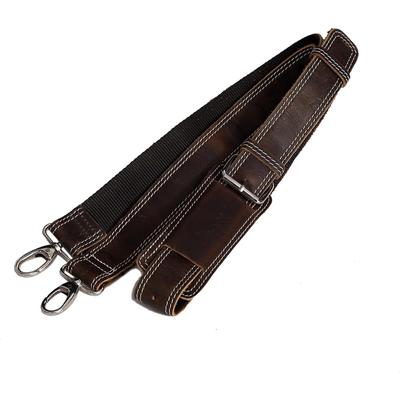 Messenger Bag Strap Replacement - Quality Genuine Cowhide Leather Adjustable Shoulder Strap; for Messenger, Laptop, Camera, Travel Bags and More