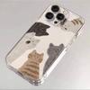 Shocking Cat Pattern Phone Case for IPhone 17 12 16 14 13 11 15 Pro Max IPhone 16 15 14 Plus Transparent Phone Soft Case