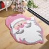 1pc Anomalous Floor Mat Santa Claus Christmas Tree Bathroom Floor Mat Living Room Entrance Door Mat Holiday Decoration Carpet