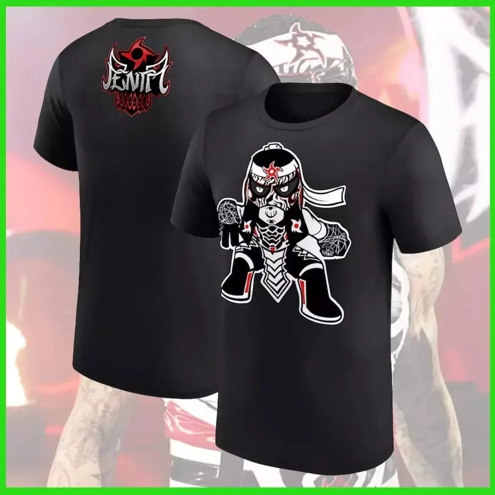 25ss Men's T-shirt Jacob Fatu Wolf Black New Wrestling Hot Selling New Summer Women Short Sleeve Cotton Tee Casual Oversized Top