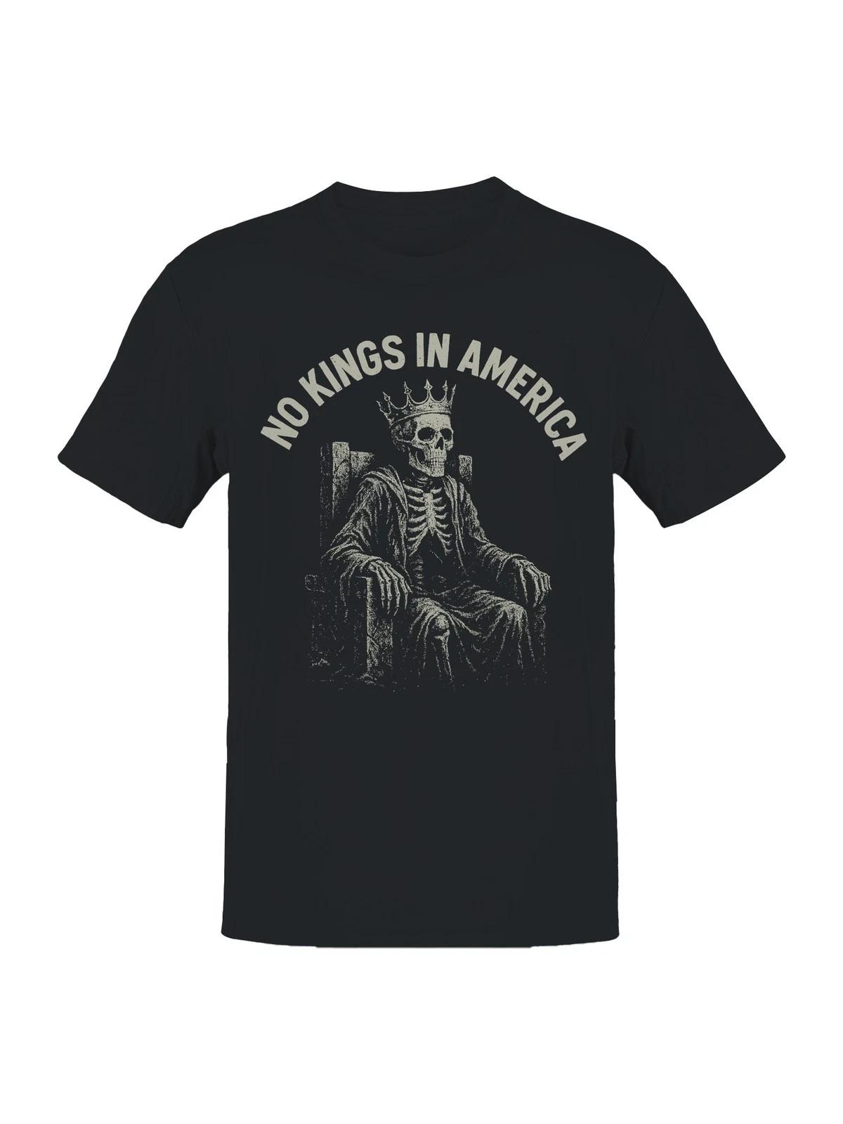 No Kings in America Skeleton Men s T-shirt XL