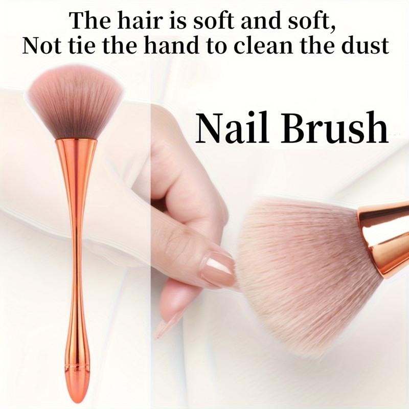 1 Pcs Nail Dust Brush Professional Manicure Brush Long Handle Super Fluffy Cleaning Tool