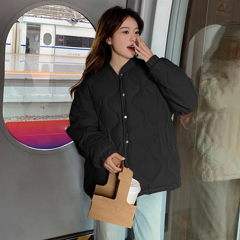Cotton Clothes Women's Autumn and Winter 2025 New Padded Jacket Winter Padded Jacket Korean Loose Diamond Plaid Down Cotton Jacket