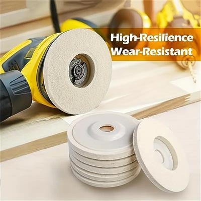 1Pc/5/10Pcs Polishing Wheel Mirror Polishing Wheel Felt Grinding Pad Polishing Disc for Metal Marble Glass Ceramic 100mm
