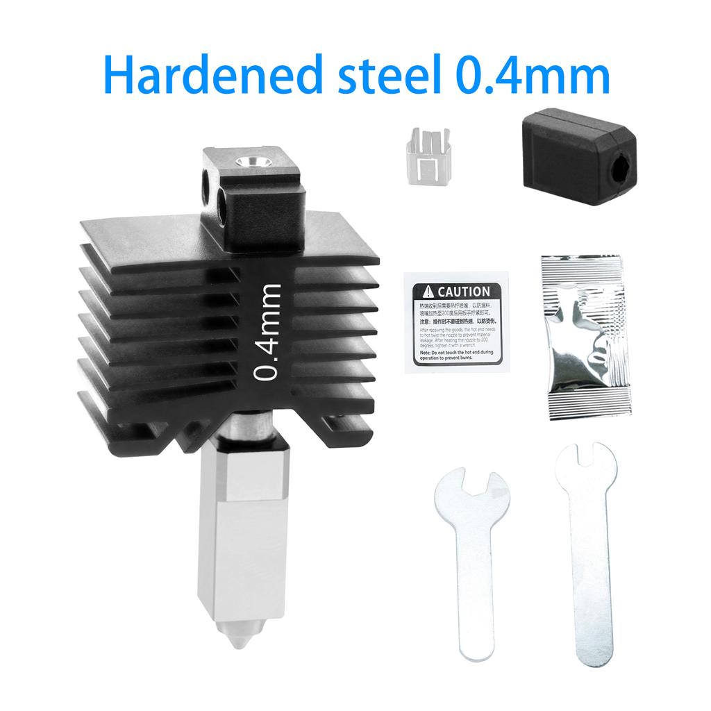 Upgrade Hotend For Bambu Lab X1/X1C Hot End For Bambulab P1P/P1S Hardened Steel Nozzle 0.2/0.4/0.6/0.8mm 3D Printer Parts