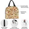 Vintage Pilz Isolierte Lunchtasche Frauen Mädchen Wiederverwendbare Lunchbox für Kinder Auslaufsichere Kühltasche für Schule Arbeit Reise Picknick