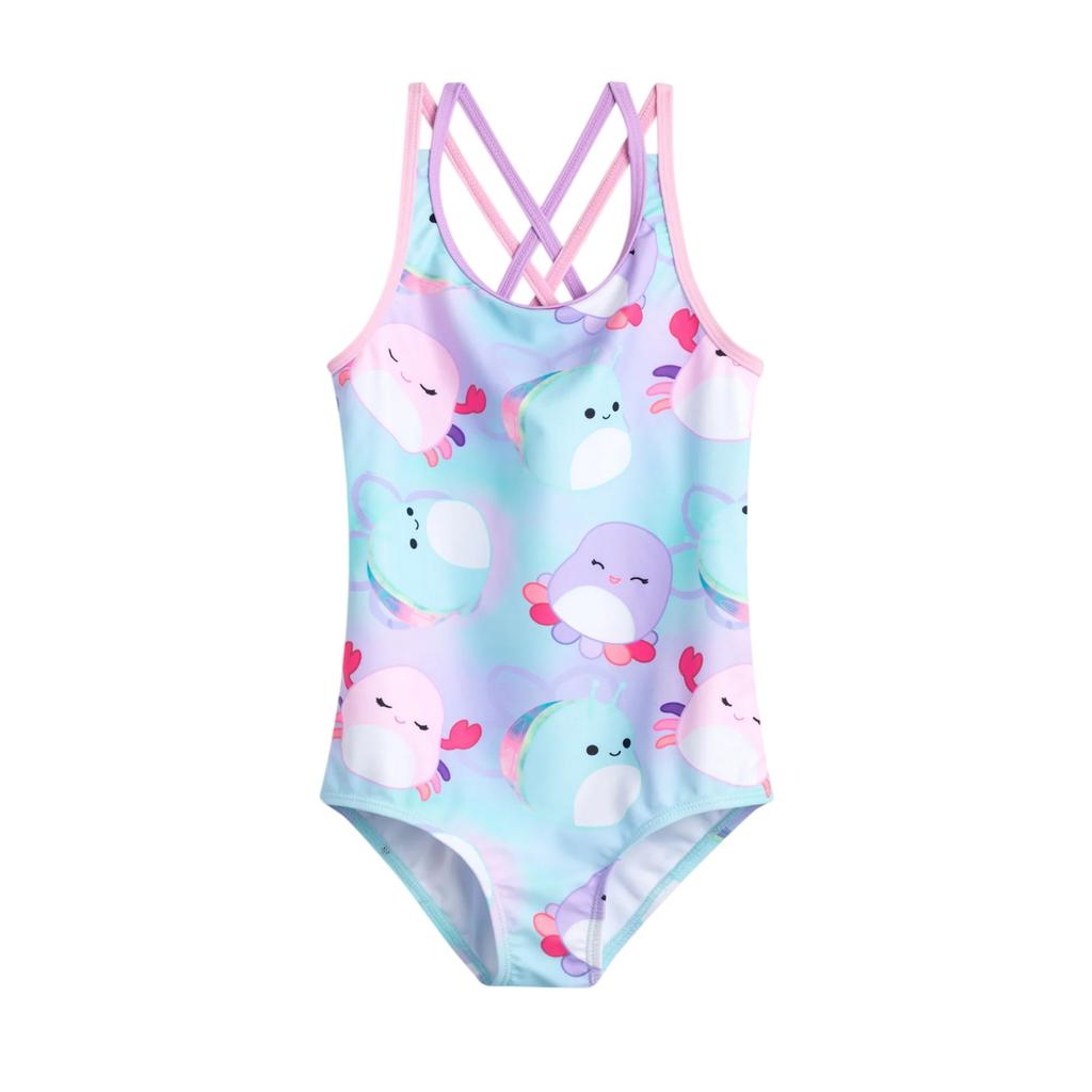 Squishmallows Girls Characters All-Over Print One Piece Swimsuit