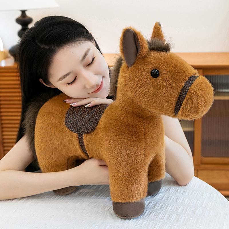 Simulation Zodiac War Horse Plush Toy Children's New Year's Gift