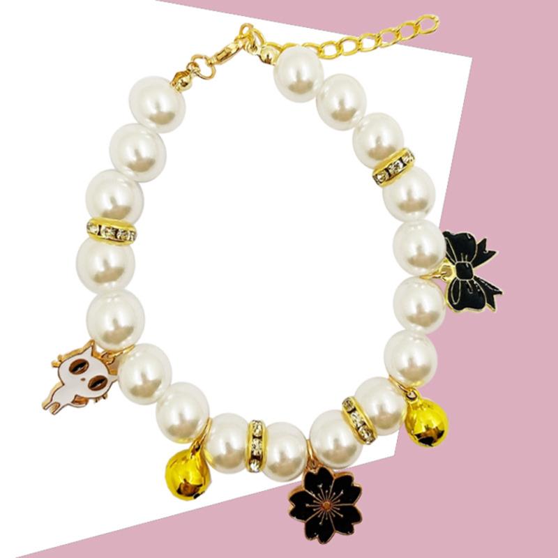 Pet  Pearl  Necklace Diverse Exquisite Styles Adjustable Size Cat Collar Jewelry Accessory Pendant
