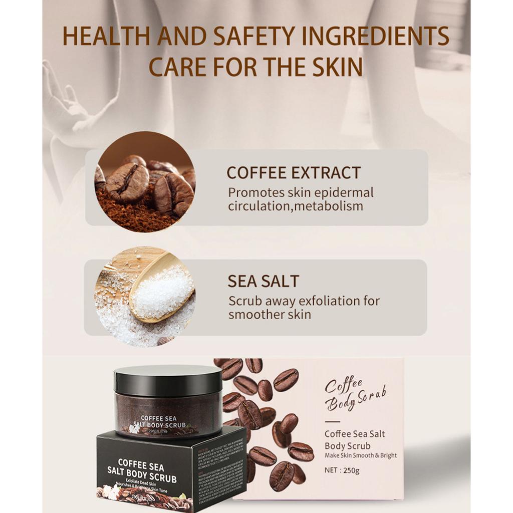 Body Scrub Cream with Gentle Exfoliation - 250g Deep Cleansing Moisturizer for Smooth, Brightened Skin - Bath & Shower Skincare Tool, 1 Piece