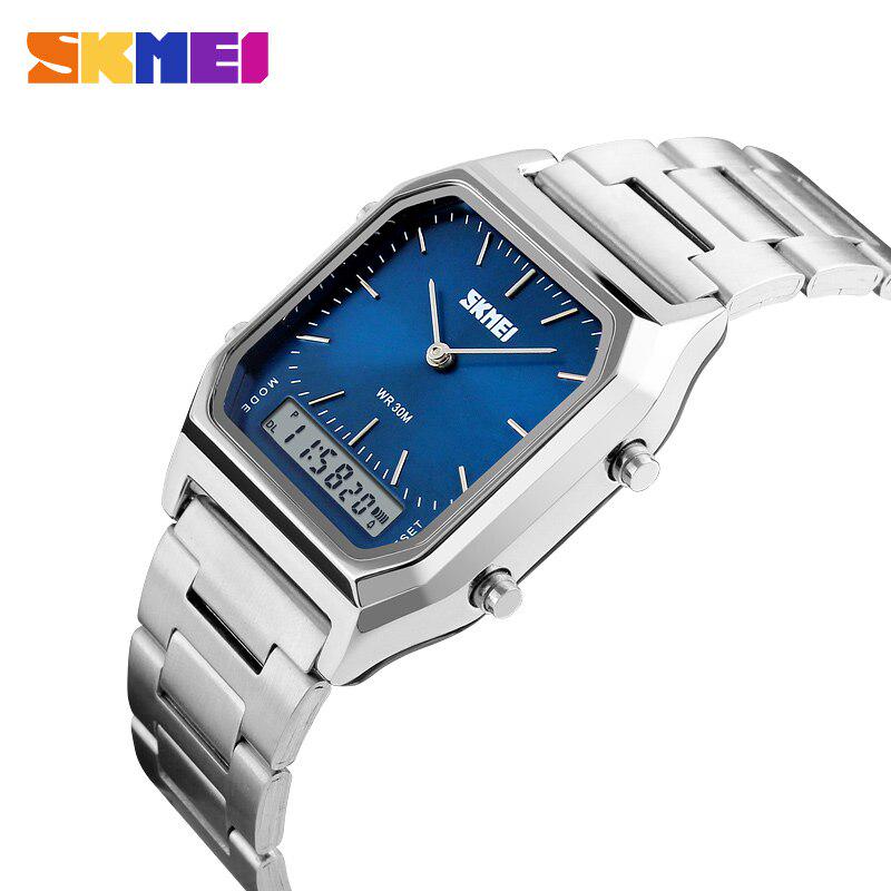 SKMEI Fashion Sport Watch Men Top Brand Luxury Dual Display Electronic Quartz Wrist Watch Male Clock